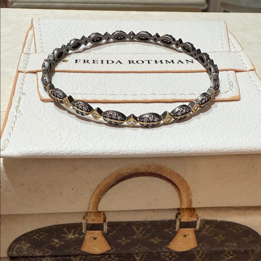 Freida Rothman 14K Gold and Rhodium Matt finish Bracelet